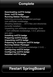 noOTA badge installed