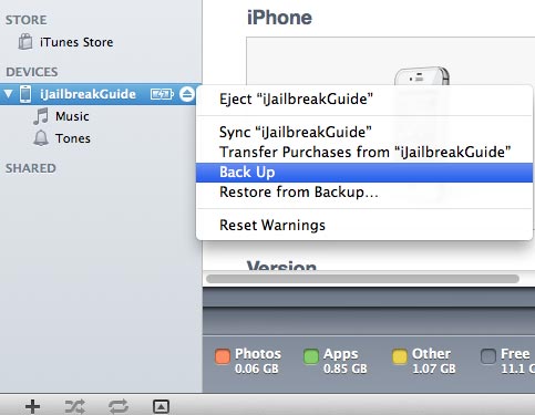 iPhone Backup